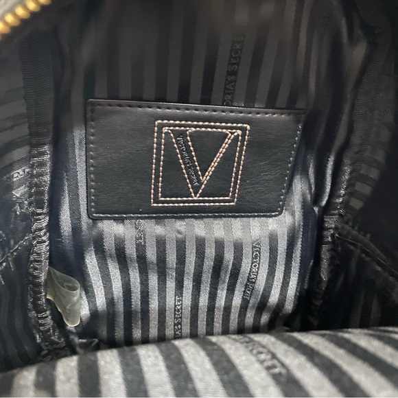 Victoria's Secret Black Quilted Backpack with Gold Chain - Picture 5 of 5